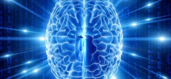 Graphic of a glowing brain.