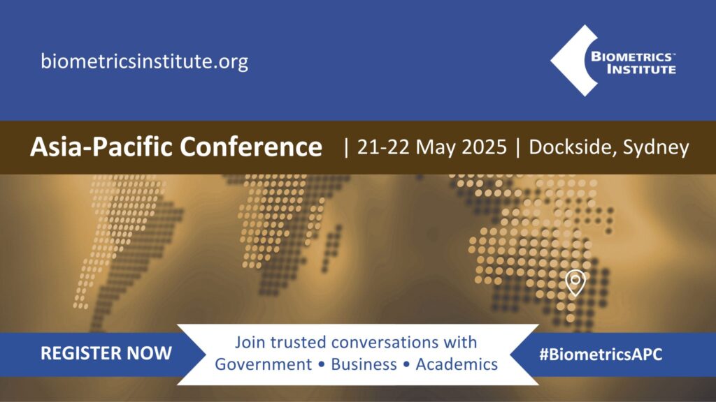 Biometrics Institute Asia Pacific Conference 2025 Banner image